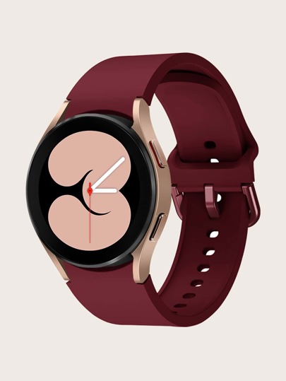 1 pezzo Cinturino dell'orologio in silicone color bordeaux, compatibile con Samsung 40/42/43/44/45/46/47mm, compatibile con Samsung Galaxy Watch6/5Pro/4/Galaxy Watch6 Classic