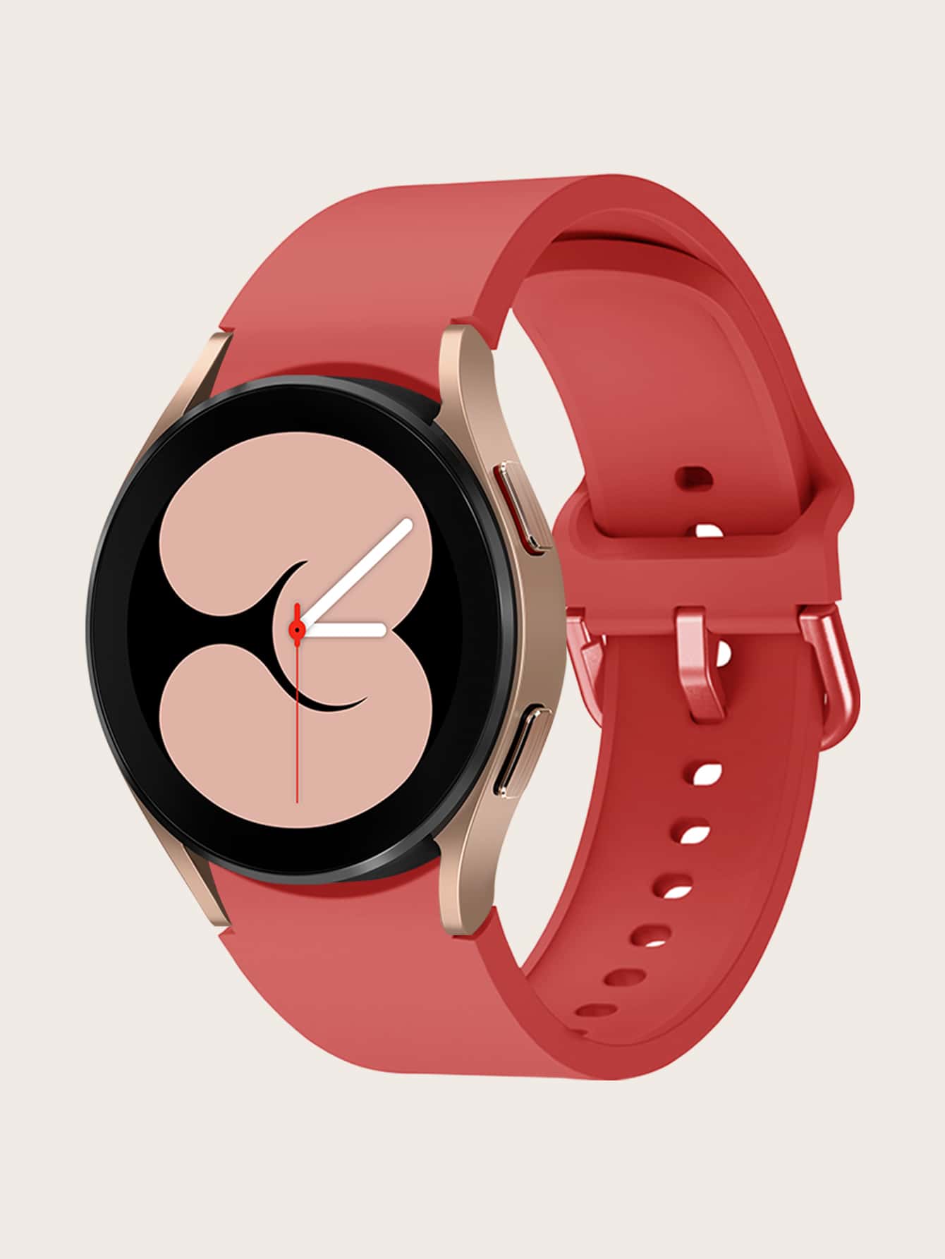 1 条官方红色硅胶表带,兼容三星 40/42/43/44/45/46/47 毫米,兼容三星 Galaxy Watch 6/5 Pro/4/Galaxy Watch 6 Classic - 紅色 - 查看 1