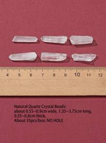 50克天然石英水晶珠,無孔 - 白色 - 查看 4