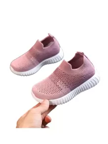 Children's Running Sports Shoes Two-Tone Patchwork Decorative Fabric Sneakers