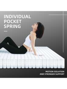 Ovios 12 Inch Medium Firm King Mattress, Cooling Gel Memory Foam Mattress, Black And White Hybrid Mattress In A Box - 黑色 - 查看 7