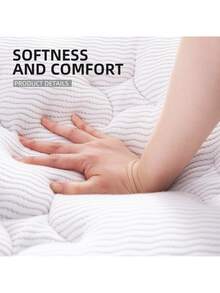 Ovios 12 Inch Medium Firm King Mattress, Cooling Gel Memory Foam Mattress, Black And White Hybrid Mattress In A Box - 黑色 - 查看 3