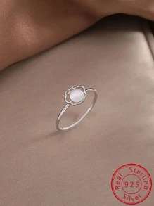 S925純銀如意風格女式安全鎖環，精英設計多用途配件 - 銀色 - 查看 1