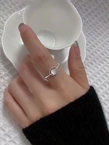 S925純銀如意風格女式安全鎖環，精英設計多用途配件 - 銀色 - 查看 2