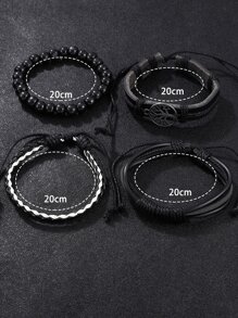 5 件/套男士休闲石英表作为返校学生的礼物