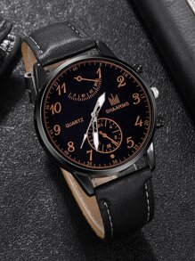 5 件/套男士休闲石英表作为返校学生的礼物