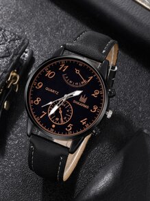 5 件/套男士休闲石英表作为返校学生的礼物