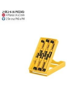Pretul J-Dej-6 6-Piece Precision Screwdriver Set - Yellow - View 2