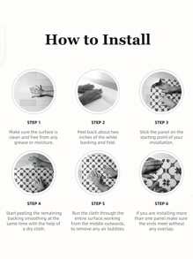 1pc Leaf Pattern Thickened Moisture-proof Wallpaper - Black and White - View 8