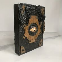 Creative Notebook With 3d Demonic Eye Relief, Unique & Personalized For Journaling And Horror Atmosphere Best Gifts Birthday - Coffee Brown - View 2
