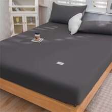 Solid Thickened Brushed Fitted Sheet Made Of Natural Cashmere