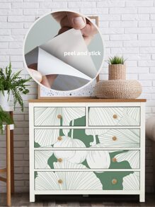 1pc Leaf Patterned Thickened Damp-proof Wallpaper - Multicolor - View 3