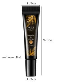 FULL BEAUTY 彩色指甲沖壓凝膠2入組黃金白銀變色半永久性夏天美甲拋光浸泡UV美甲工具適用於美甲設計 - 彩色 - 查看 4