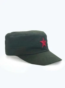 Mũ bóng chày thêu ngôi sao nam - xanh quân đội - Xem 3
