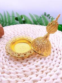 1 件装金属锌合金金色香炉家具摆件办公桌摆件