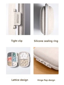 1入組便攜密封8格藥箱 - 粉色 - 查看 5