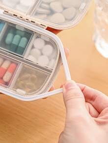 1入組便攜密封8格藥箱 - 粉色 - 查看 8