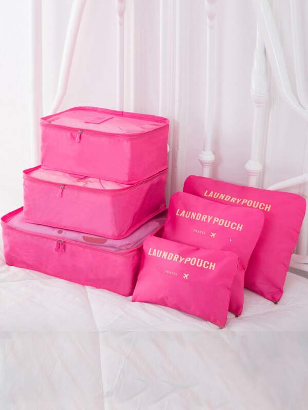 6pcs Travel Luggage Packing Cubes, Suitcase Clothes Storage Bag, Foldable Organizer Bag Shoes Bag Underwear Pouch Travel Essentials For Travel Backpack Travel Bag Luggage Suitcase Travel Gear Back To School Moving Bags Organizer