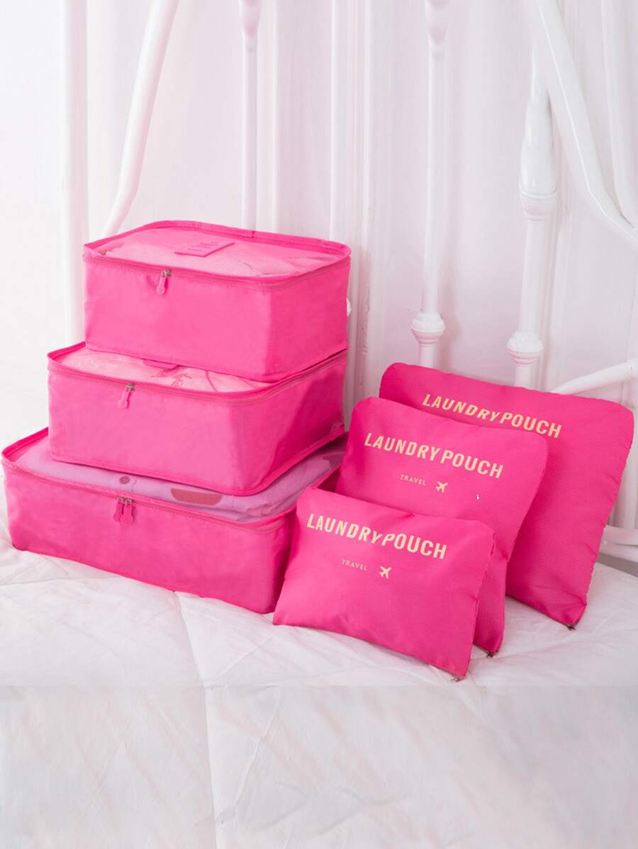 6pcs Travel Luggage Packing Cubes, Suitcase Clothes Storage Bag, Foldable Organizer Bag Shoes Bag Underwear Pouch Travel Essentials For Travel Backpack Travel Bag Luggage Suitcase Travel Gear Back To School Moving Bags Organizer