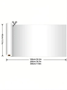 1 Cuộn Nhựa PVC Dán Cửa Sổ, Trắng Hiện Đại Họa Tiết Sọc Trắng Chống Tia UV Chống Nhìn Trộm Miếng Dán Cửa Sổ Cho Văn Phòng - trắng - Xem 7