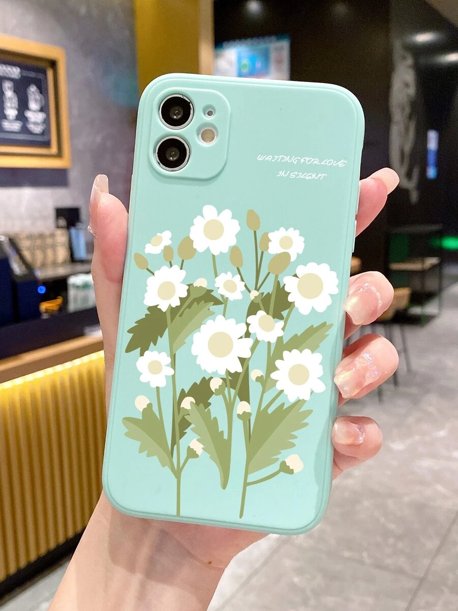 花朵印花手機外殼 - 彩色 - 查看 1