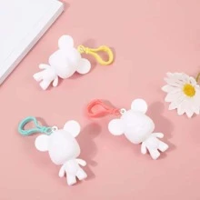 1set Acrylic Paint Set And Creative Fluid Bear Keychain Kit - Orange - View 4