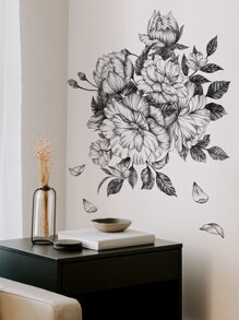 2入組花朵圖案牆貼 - 彩色 - 查看 2