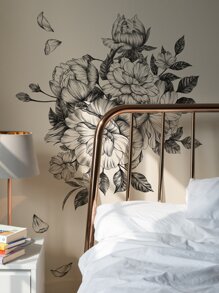 2入組花朵圖案牆貼 - 彩色 - 查看 1