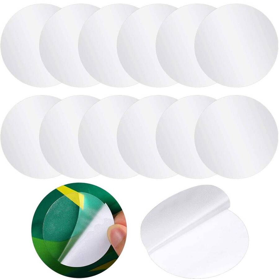 12入組TPR聚氨酯水池貼布修復成套工具適用於空氣床墊,游泳池,彈跳屋,帳篷,帆布,天篷,水池漂浮,管子空氣床和充氣玩具