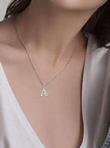 1 Đồng Thời Trang Nhiều Màu 26 Chữ Đá Trang Trí Mặt Dây Chuyền Vòng Cổ Cho Nữ Đeo Hàng Ngày - Nhiều màu - Xem 8