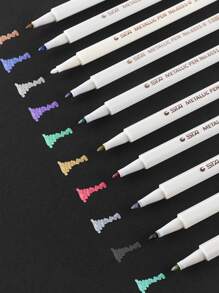 金屬質感亞克力記號筆,學生特別 - 白色 - 查看 1
