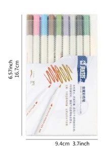 金屬質感亞克力記號筆,學生特別 - 白色 - 查看 2