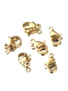 20 cái 9/10/11/12/13/15mm Thép không gỉ Lobster Clasp Cái móc Kết thúc Trình kết nối Vòng tay Dây chuyền DIY Làm đồ trang sức Phụ kiện - Vàng - Xem 5