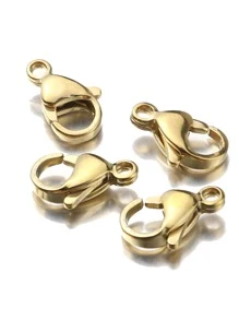 20 cái 9/10/11/12/13/15mm Thép không gỉ Lobster Clasp Cái móc Kết thúc Trình kết nối Vòng tay Dây chuyền DIY Làm đồ trang sức Phụ kiện - Vàng - Xem 3