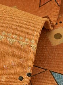 1pc Geometric Pattern Sofa Towel - Ginger - View 8