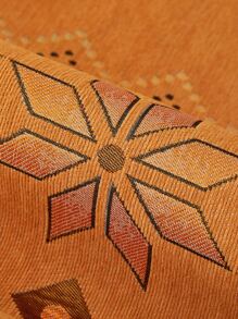 1pc Geometric Pattern Sofa Towel - Ginger - View 7