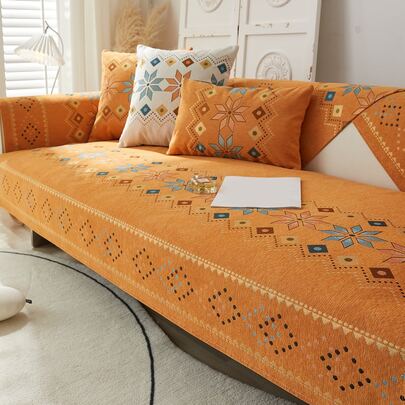 1 chiếc khăn sofa họa tiết hình học