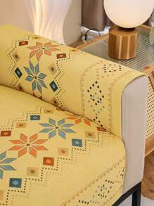 1入組幾何樣式沙發巾 - 黃色 - 查看 5