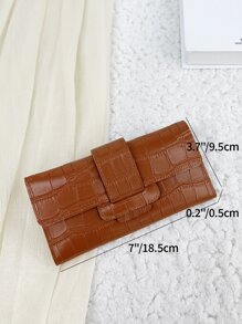 Ví da cá sấu gập đôi thời trang dành cho nữ công sở hiện đại mỏng di động đa năng dung lượng lớn thẻ tín dụng có khóa kéo đựng tiền mặt kinh doanh giản dị hoàn hảo cho trường học công sở đi làm kinh doanh ngày nhà giáo trở lại trường ngày lễ kỷ niệm ngày sinh nhật làm quà tặng vào ngày lễ tình nhân phụ nữ phụ nữ công nhân viên chức túi sinh viên đại học đồ dùng học tập cho trường ký túc xá & trở lại trường cho phụ nữ ví ví dài ví ví dài - màu nâu - Xem 4