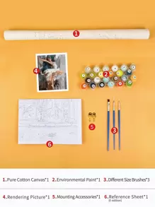 Set 1 di carattere design digitale Dipinto