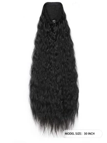 厂家批发小拉绳发马尾假发慵懒女士拉绳发高马尾外贸卷发马尾 - 黑色 - 查看 8