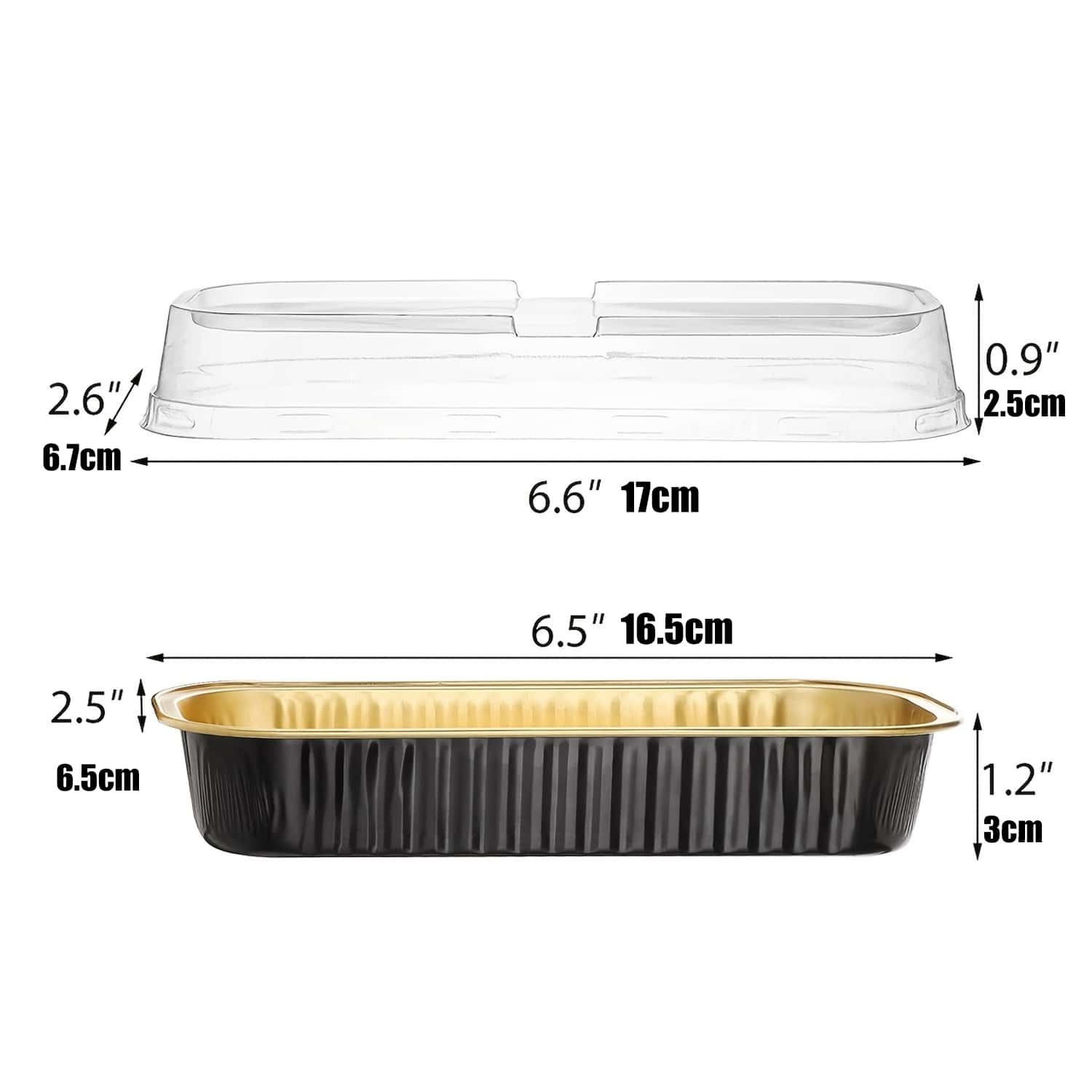 20 Pcs Black Mini Loaf Pans with Lids and Cupcake Liners with Lids