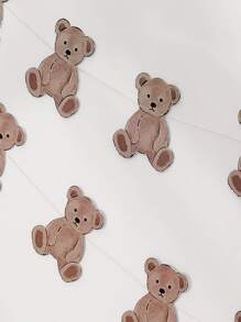 1pc Bear Design Pull Flag,Christmas - Coffee Brown - View 2