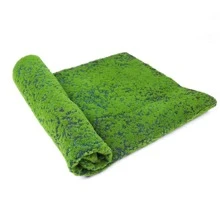 仿真苔蘚草地草花園假草皮綠草地地墊地毯家庭裝飾用品牆DIY花材料微景觀配件牆背景 - 綠色 - 查看 2