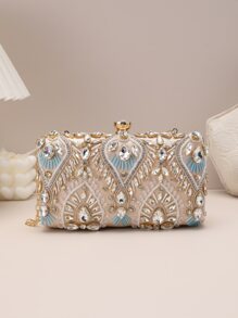 Long lanh lấp lánh, sáng bóng quyến rũ, thanh lịch, tinh tế Túi ly hợp buổi tối trang trí bằng đá mini, thích hợp cho túi đựng bữa tối, túi buổi tối cho cô gái tiệc tùng, phụ nữ, dành cho nữ Hoàn hảo cho bữa tiệc, đám cưới, vũ hội, bữa tối/tiệc, cho món quà tốt nhất cho phụ nữ - Rượu sâm banh - Xem 1