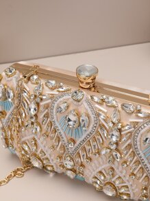 Long lanh lấp lánh, sáng bóng quyến rũ, thanh lịch, tinh tế Túi ly hợp buổi tối trang trí bằng đá mini, thích hợp cho túi đựng bữa tối, túi buổi tối cho cô gái tiệc tùng, phụ nữ, dành cho nữ Hoàn hảo cho bữa tiệc, đám cưới, vũ hội, bữa tối/tiệc, cho món quà tốt nhất cho phụ nữ - Rượu sâm banh - Xem 6
