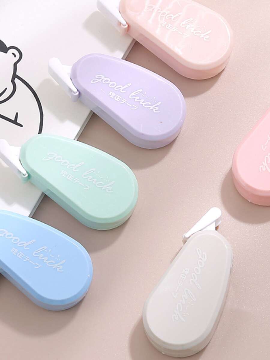 6 piezas Cinta correctora con estampado de letra - Multicolor - Ver 1