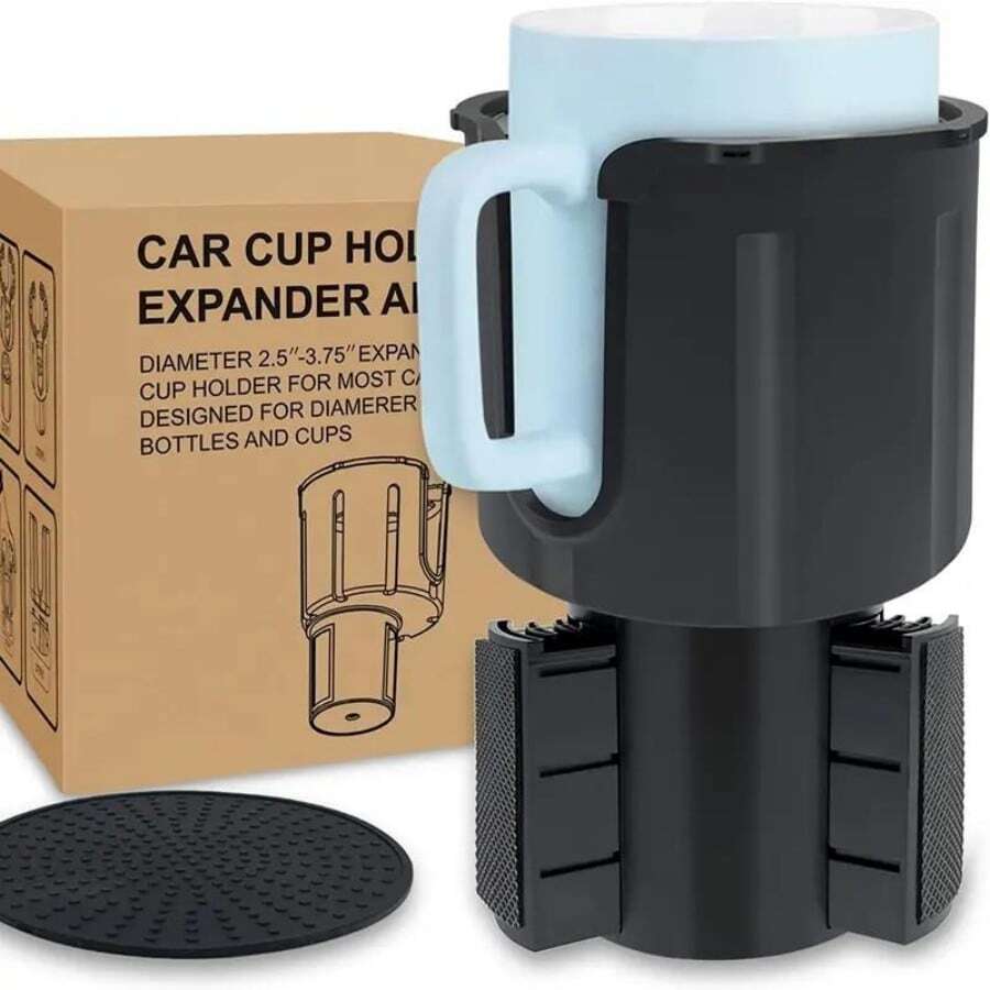 1 Xe Ô Tô Cốc Xòe Đen Khe Cắm Chữ U Đế Có Thể Điều Chỉnh Đa Chức Năng Ô Tô Cốc Cho Hầu Hết Các Ly Dung Tích Lớn ( 4.11-4.44 ) - màu đen - Xem 1