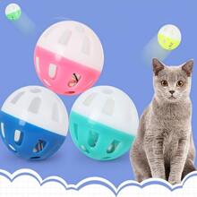 1入組雙色寵物鈴鐺球玩具 - 彩色 - 查看 1