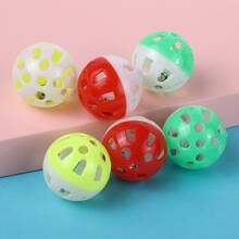 1入組雙色寵物鈴鐺球玩具 - 彩色 - 查看 3